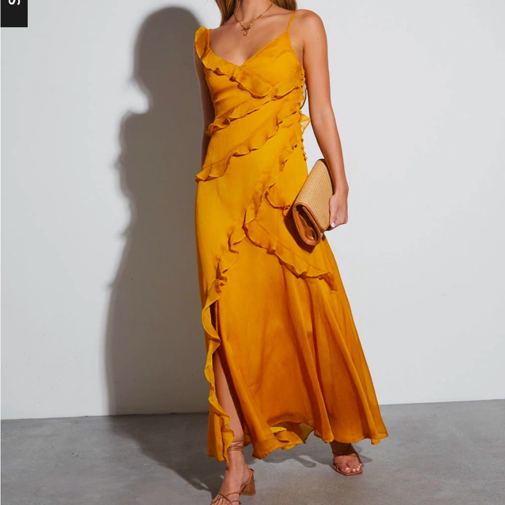 Vici Collection All About Love Chiffon Maxi Dress